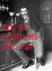 VINTAGE MALE PORTRAIT #1125-065 -victorian men series -1902 -freeShip/USA