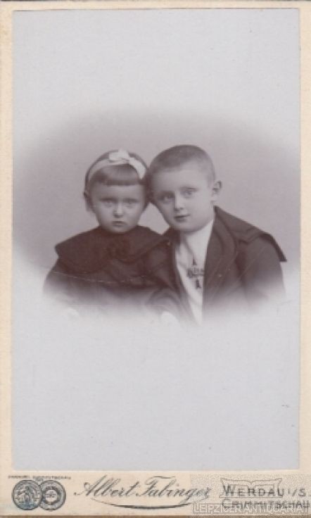 Portrait Girl and Boy (Siblings), Photograph. photo picture, used, good