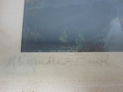 GEORGE NOBLE HAND TINTED FRAMED PHOTOGRAPH of MT RUNDLE BANFF ALBERTA CANADA