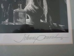 Johnny Donnels Glass Window Garden Signed New Orleans Photo Cracked Glass w/ Bio