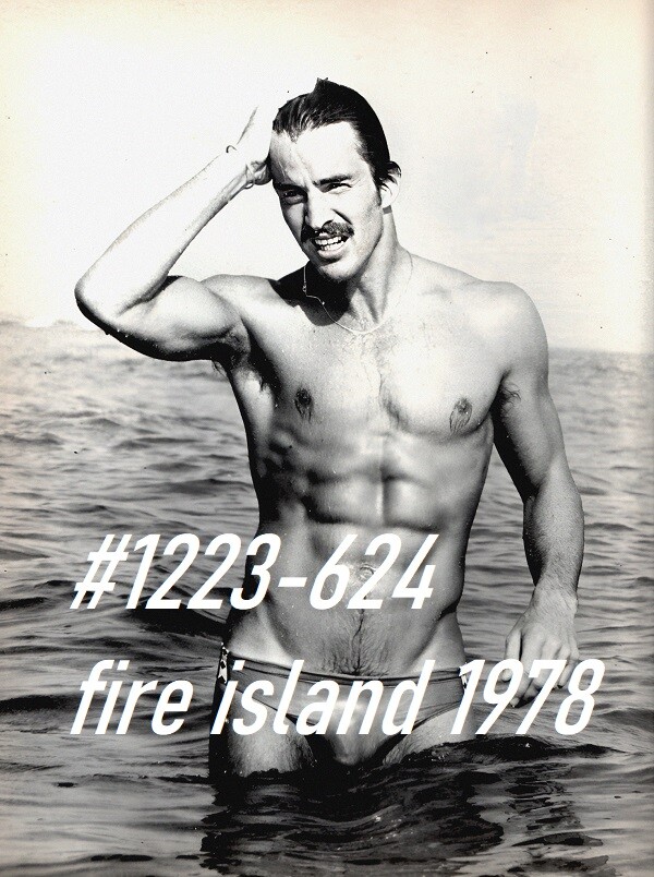 VINTAGE MALE PORTRAIT #1223-524 -fire island 1978 -free shipping in usa