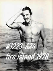 VINTAGE MALE PORTRAIT #1223-524 -fire island 1978 -free shipping in usa