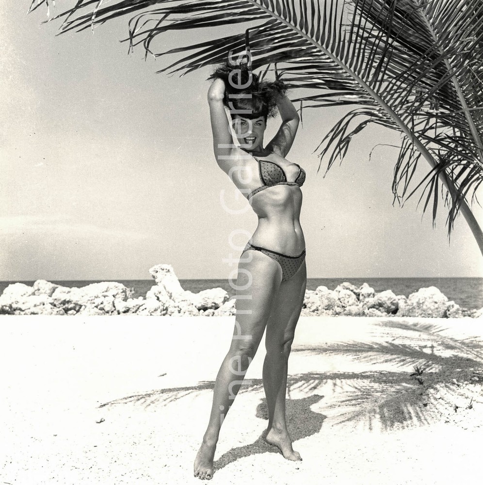 1954 Vintage BETTIE PAGE By BUNNY YEAGER Key West Original Stamped Silver Photo