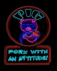 8×10 Neon Sign for Pig on Beale BBQ in Memphis, TN. Free Shipping!