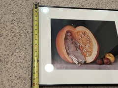 Karen J. Zink Color Still Life Photograph Pumpkin Doll Fruit Matted Framed