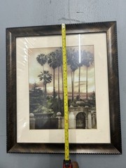 Vintage Serene Palms Framed Photograph Palms View by John Bilecky Vintage Art