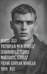 VINTAGE MALE PORTRAIT #1025-353 -victorian men -mugshots series -free ship/usa