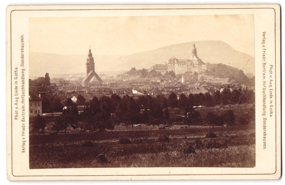 Photograph Aug Linde, Gotha, view Sondershausen, view of the city with de