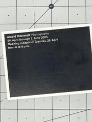 Arnold Odermatt (1925-2021) Art Show Announcement Card 2003 NYC