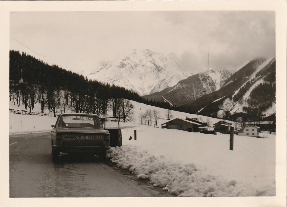 Vintage Photo BMW New Class 1500-1800 in Snowy Landscape Car Classic Car Car