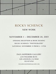 Rocky Schenk (b. 1955) Art Announcement Card 2003 Los Angeles CA
