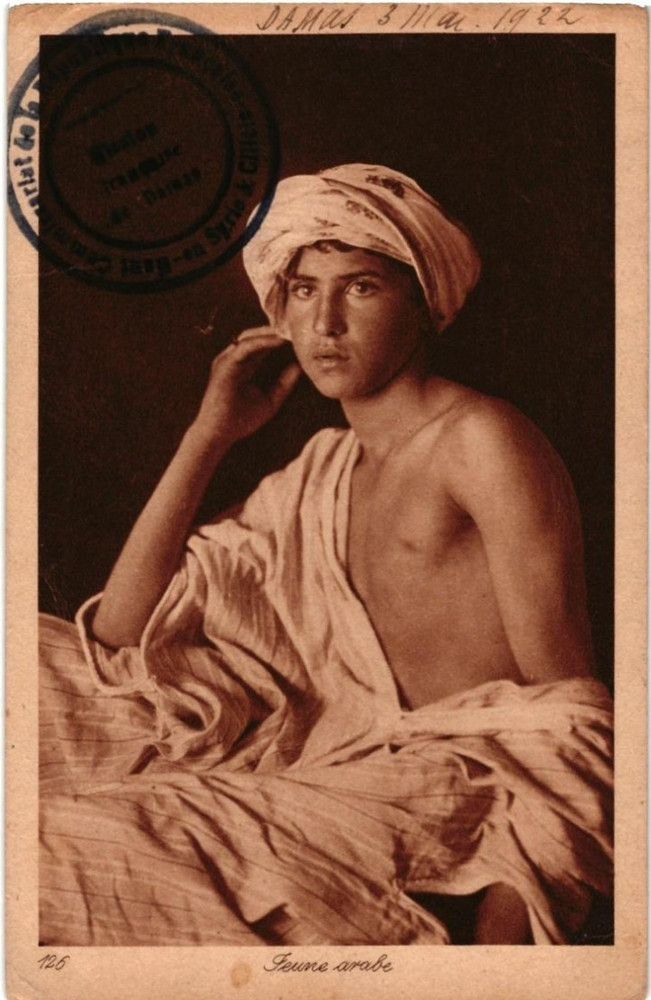 North Africa ethnic Arab nude male original vintage 1910s LEHNERT & LANDROCK