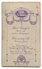 Photograph Paul Papesch, Chemnitz I. S., Brückenstr. 31, Portrait Serious Boy