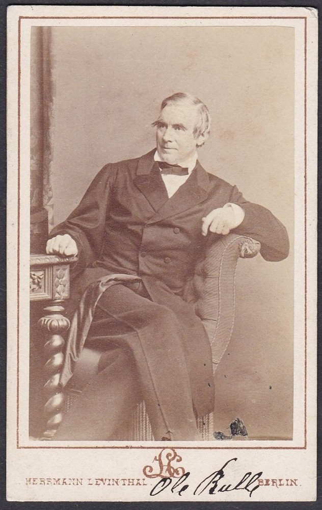 Ole Bull violonist composer composer Norway portrait CDV photo Levinthal 1870
