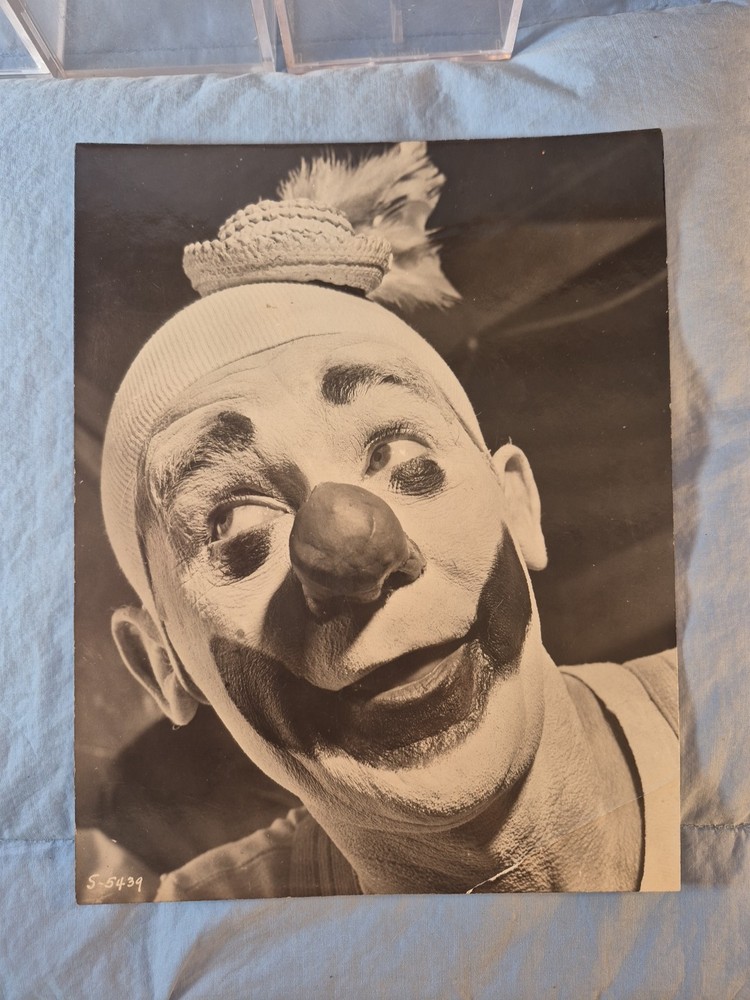Vtg Press Photo Circus Clown PAUL JUNG B&W Ringling Bros. Barnum Bailey