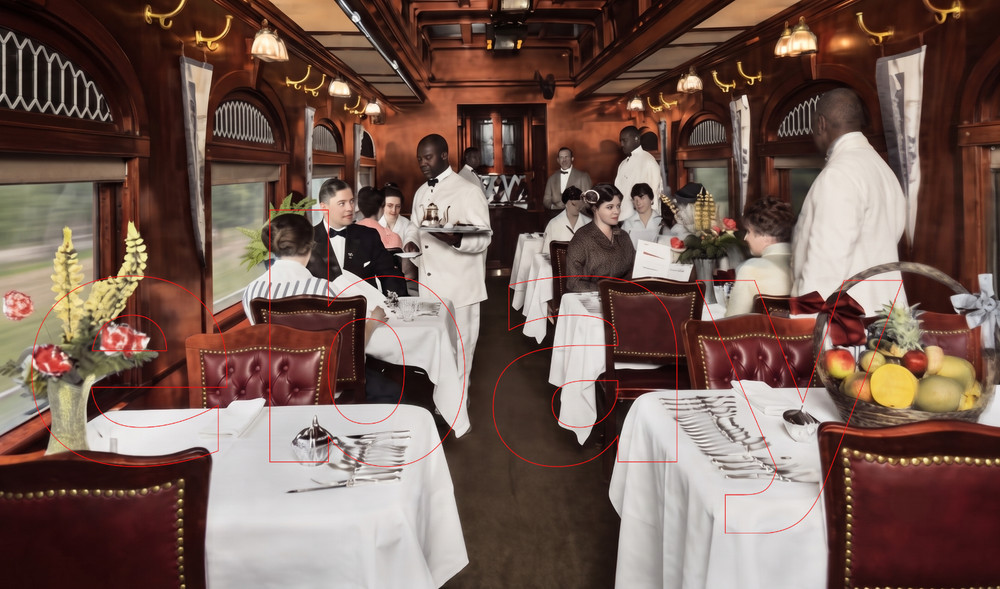Photo Art Print the Dining Car on the SP&S North Bank Limited ca. 1915-20