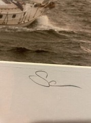 Original Bo Svensson Photographic Print California Sailboat Blue Gray 14 x 11