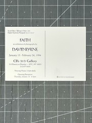 David Byrne “Faith” 1994 Photography Exhibition Card – Talking Heads