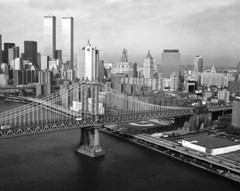 New York MANHATTAN BRIDGE and Twin Towers Glossy 8×10 Photo Print Poster