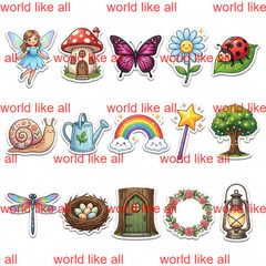 Printable Digital Stickers | Cute Cartoon Kids Sticker Bundle | 4K