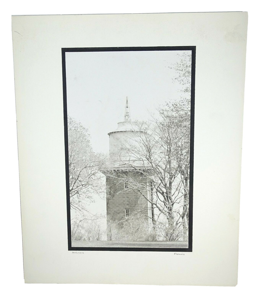 Black And White Photograph Titled “Harkness” Signed W. Abrams