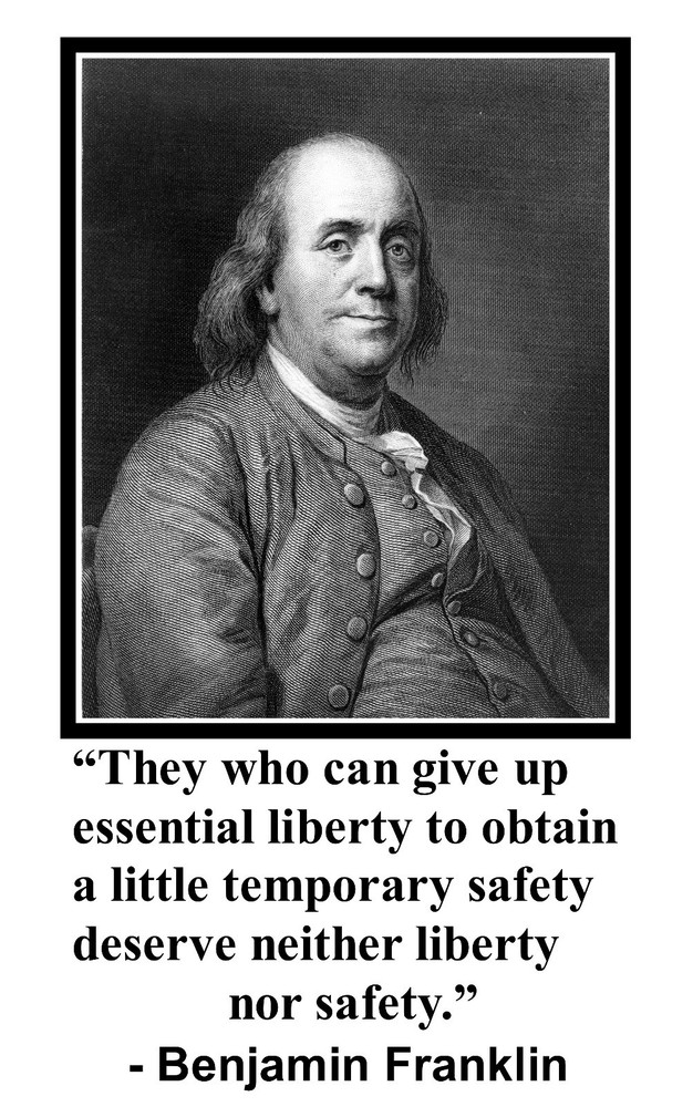Benjamin Ben Franklin ” essential liberty” Quote 11 x 17 Poster Photo #tg1