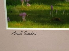 Monet Garden Giverny France Signed Photography Framed Matte 12 X 15 Claude Monet