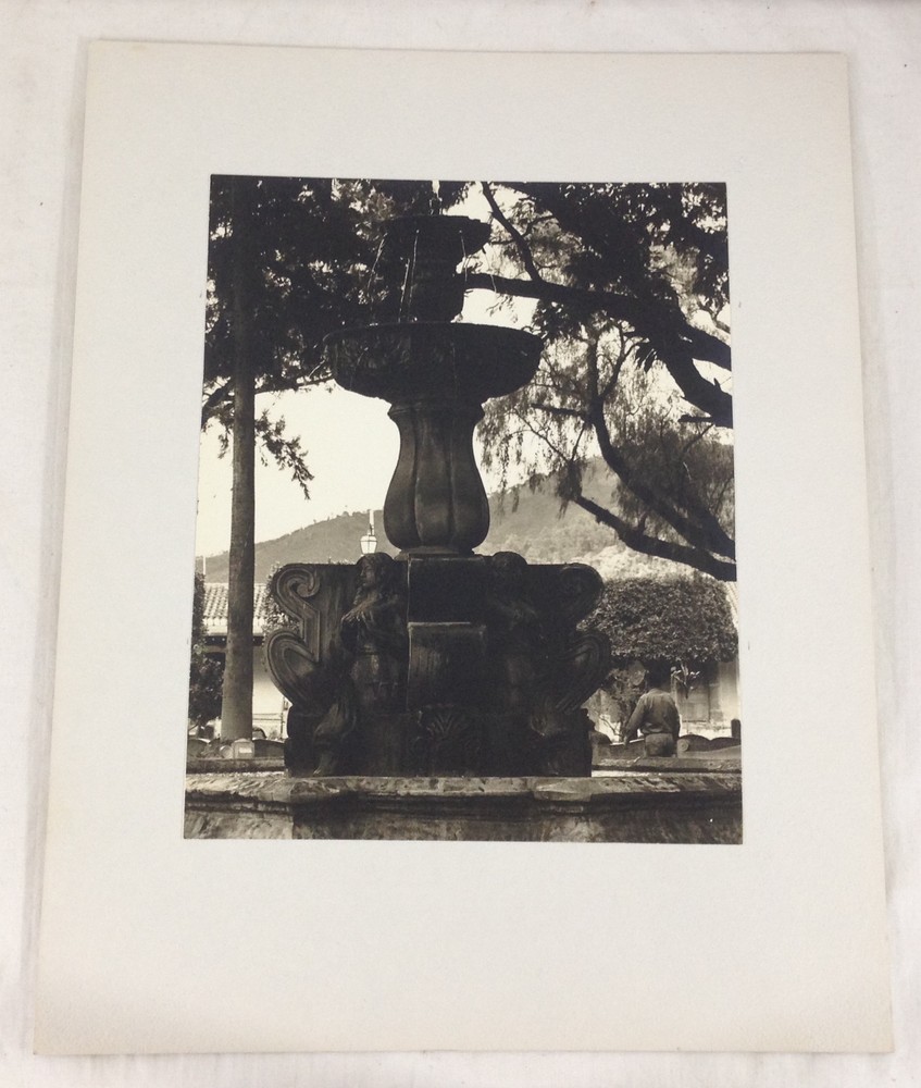 Vintage Black & White Photo M Kazan MERMAIDS FOUNTAIN ANTIGUA GUATEMALA 1968 #12