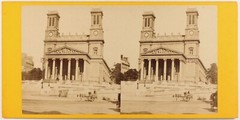 Church Saint-Vincent-De-Paul Paris France Photo Stereo Vintage Album c1870