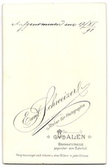 Photograph Emil Schweizer, Aalen, Bahnhofstrasse, middle-class men in suits