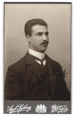 Photograph Axel Sjöberg, Malmö, Stortorget, Eduard Ruben in portrait 1907