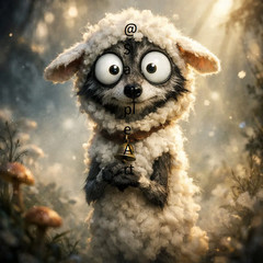 Digital Image Picture Wallpaper Background Desktop Phone AI Art – Goofy Wolf