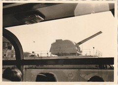 Vintage Photo Turret of a Battleship Military Snapshot