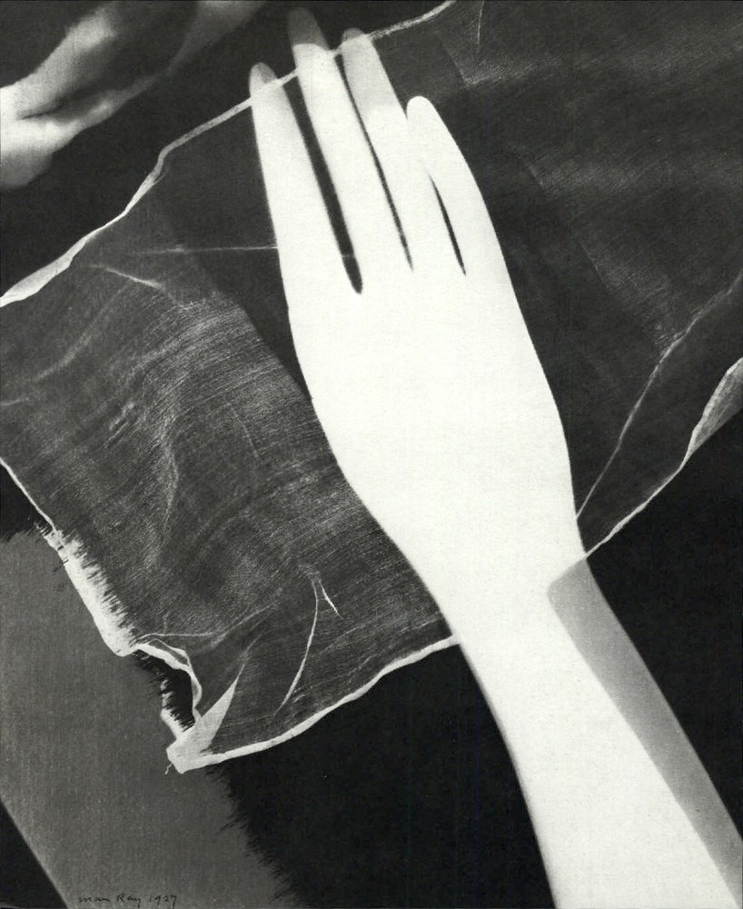 1975 Man Ray Rayogram Hand Fingers Photogram Abstract Art Photo Gravure