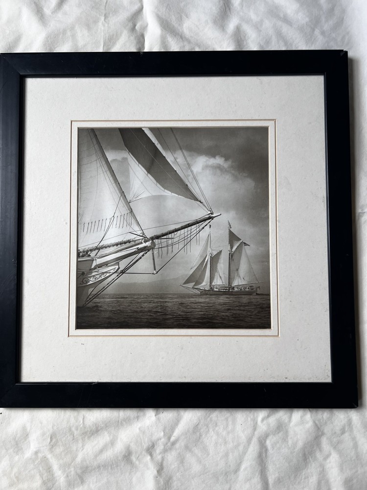 Michael Kahn Sailboat Series Black & White Framed Wall Art Home Design Nautical