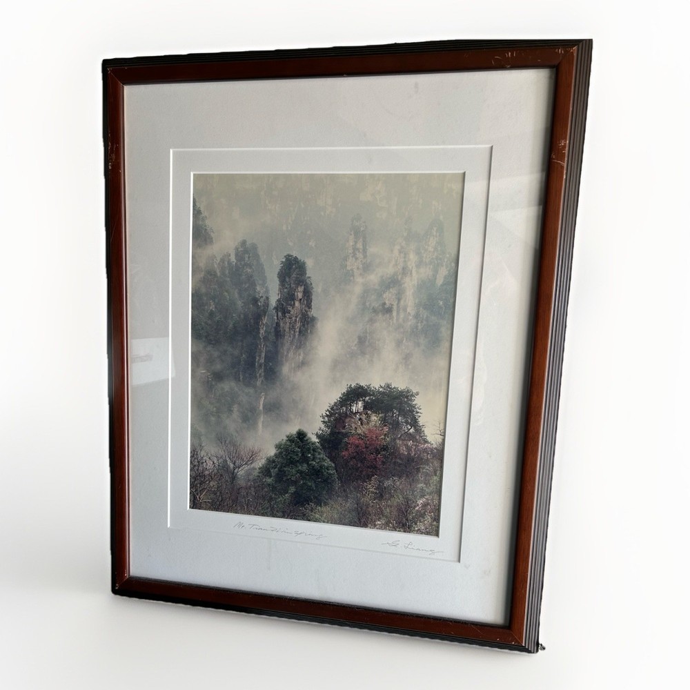 Keith Guo Ji Liang Framed Photograph, ‘Mt. Tian Zi in Mist’ MCM , pencil Signed