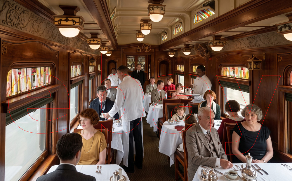 Photo Art Print of the Dining Car on the Milwaukee Road’s Olympian in 1927