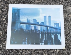 WORLD TRADE CENTER TWIN TOWERS WTC BROOKLYN BRIDGE MICHAEL GEORGE PHOTO NY CITY