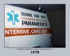 1978 Orange Fire Dept. Medic Van Logo (M5-1) 8×10 Unframed Photo VFRPBT_0093