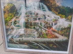 Framed Color Waterfall Nature Landscape Photograph Print, Landscape Orientation