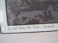 Sunset From Mount EVANS COLORADO PHOTO FRAMED Steve Tonari Matt Framed 14″x11″
