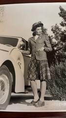 Vintage Silver Gelatin Print Of 1940s Fashion Model 14″ x 11″
