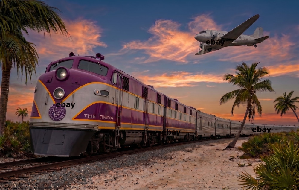 Photo Art Print The ACL’s Champion Passenger Train streamlining through Florida