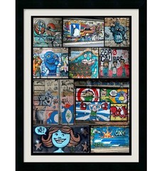 BRAZIL WALL GRAFFITI POSTER PRINT RIO DE JANEIRO COLLAGE STYLE 20×30