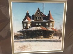 Paul McKinley Photo.-DURAND, MICHIGAN Historic Train Depot-Dbl. Matted Photo