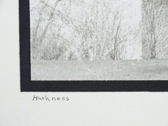 Black And White Photograph Titled “Harkness” Signed W. Abrams