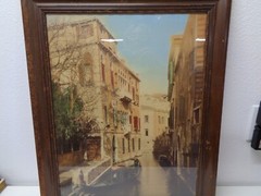 Vintge Venice Bridge of Sighs Hand Tinted Colorized Albumin Photograph