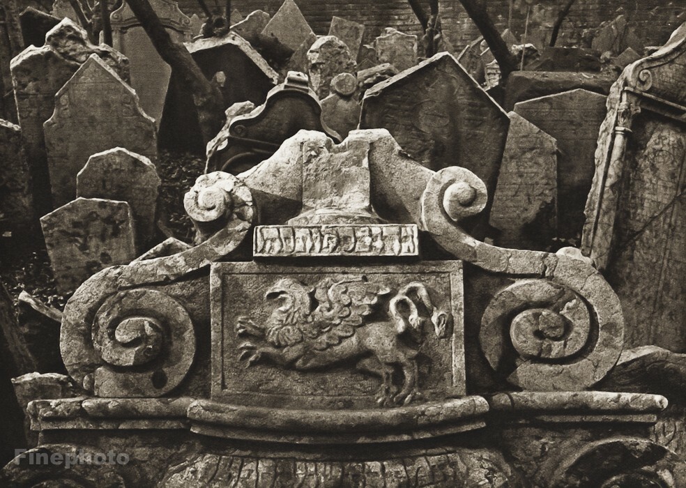 1950 Vintage Josef Sudek Griffin Baroque Tombstone Religious Czech Photo Gravure