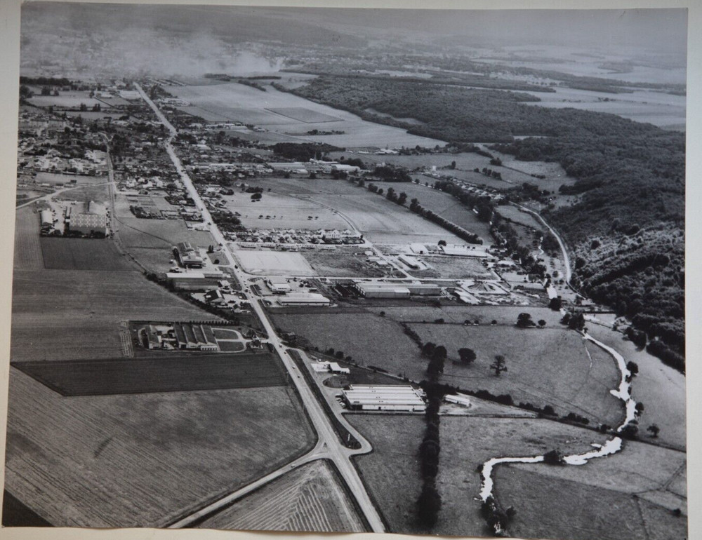 Photo 30X40 CM Argentique 1980 Vue Aérienne Normandie
