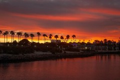 Long beach Harbor at Sunset (I) Fine Art Print – unframed